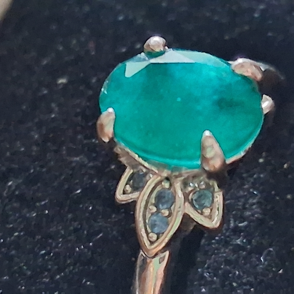 Stunning Silver Ring with Aquamarine Semi Precious Gemstone. Sz8 - Picture 7 of 8